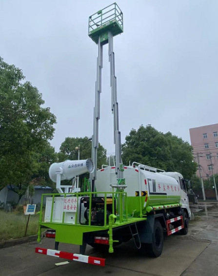 東風(fēng)天錦10方灑水車(chē)帶鋁合金升降平臺(tái) 東風(fēng)天錦10方灑水車(chē)帶鋁合金升降平臺(tái)